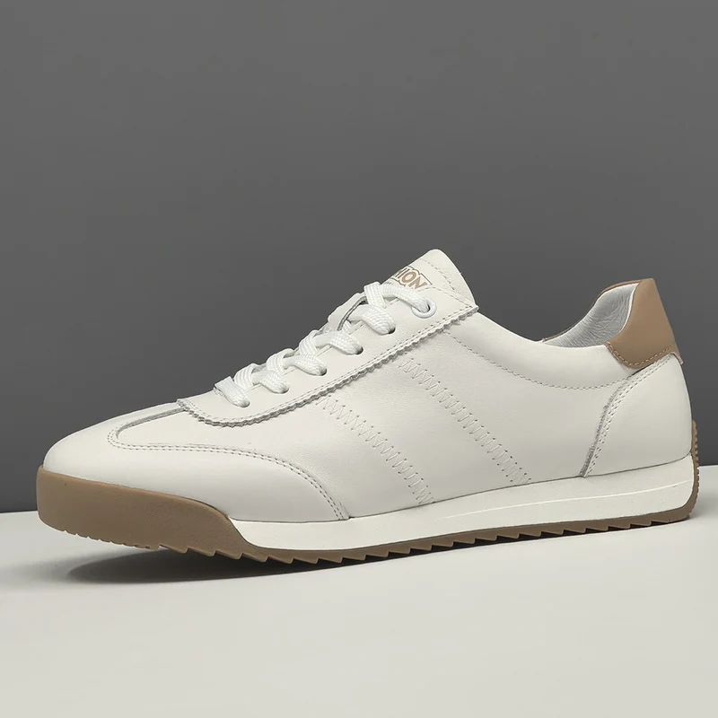 Men Minimalism Plain Quilted Leather Flat Casual Shoes