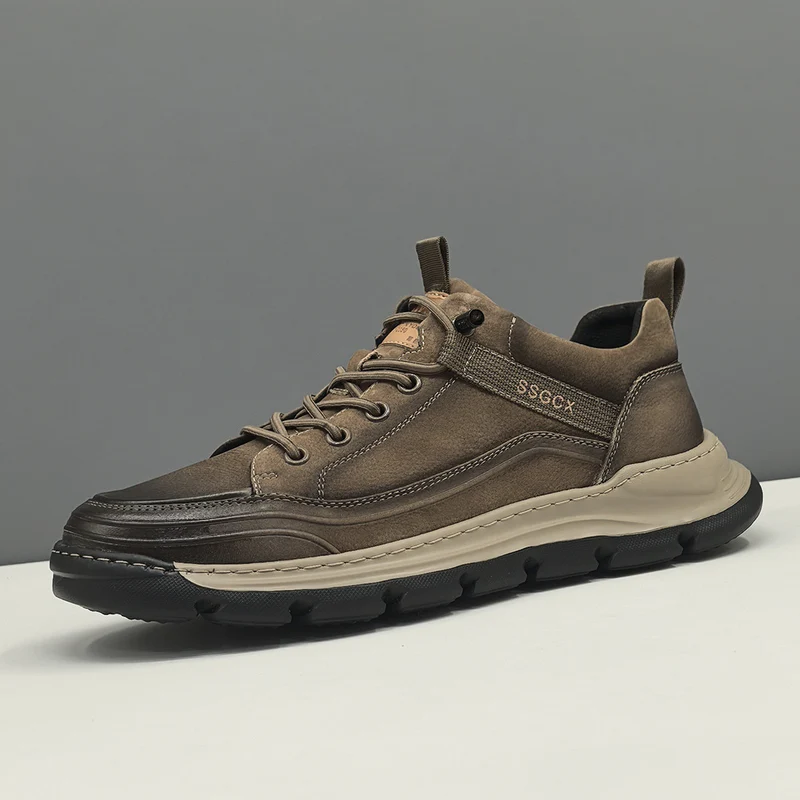 Men Classic Quilted Leather Casual Shoes