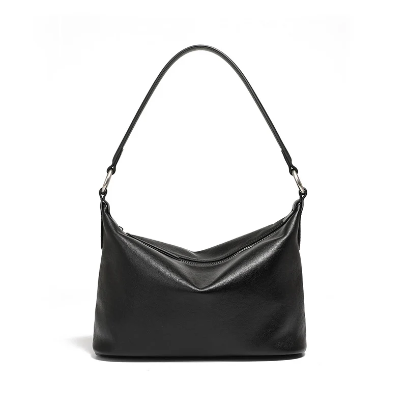Women Plain Soft Leather Fashion Shoulder Cross Body Bag
