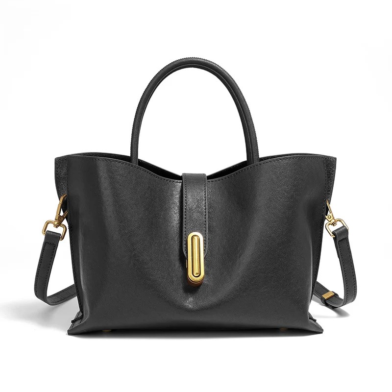 Women Fashion Plain Cowhide Cross Body Purse