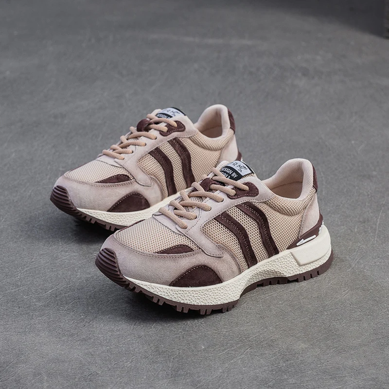 Women Fashion Color Matching Breathable Mesh Casual Sneakers