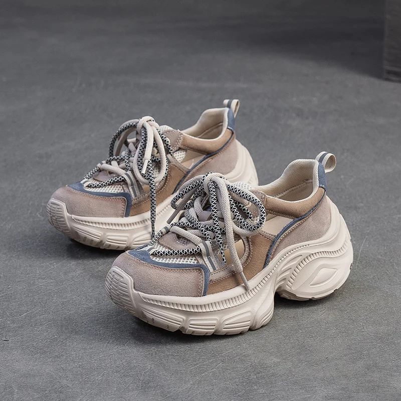 Women Fashion Hollow Mesh Thick Soled Casual Shoes