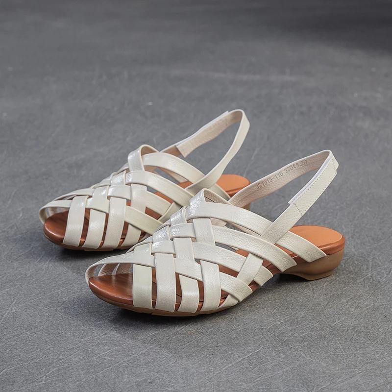 Women Summer Plaited Leather Casual Sandals