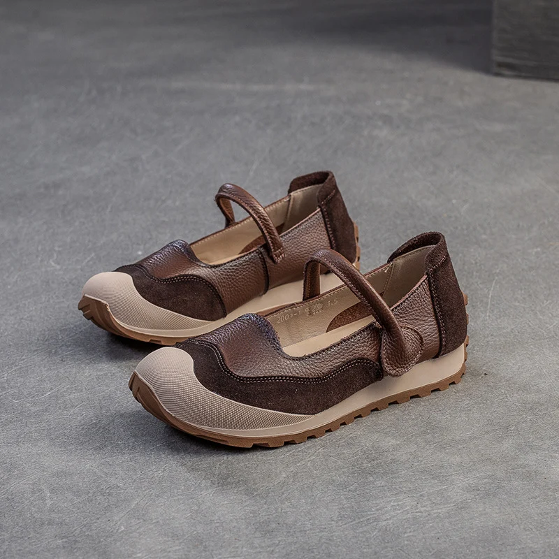 Women Vintage Leather Soft Casual Shoes