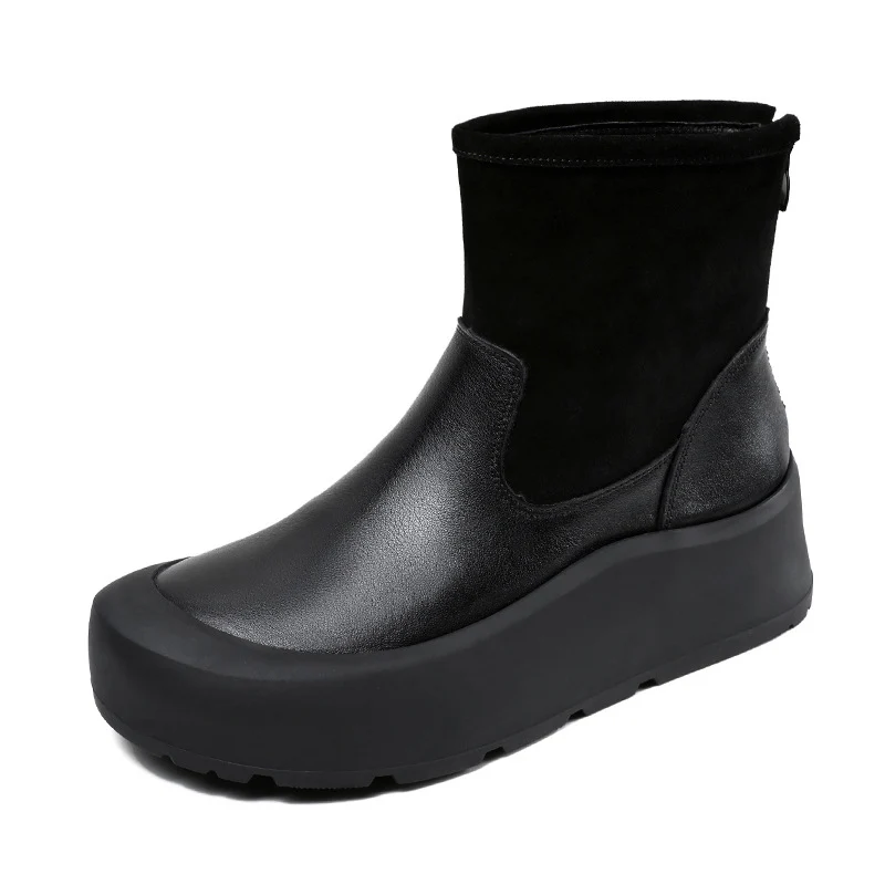 Women Handmade Vintage Leather Casual Ankle Boots