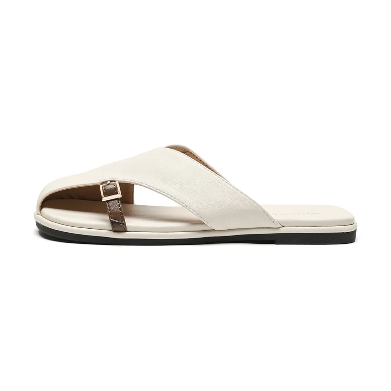 Women Summer Minimalist Flat Casual Slides Sandals