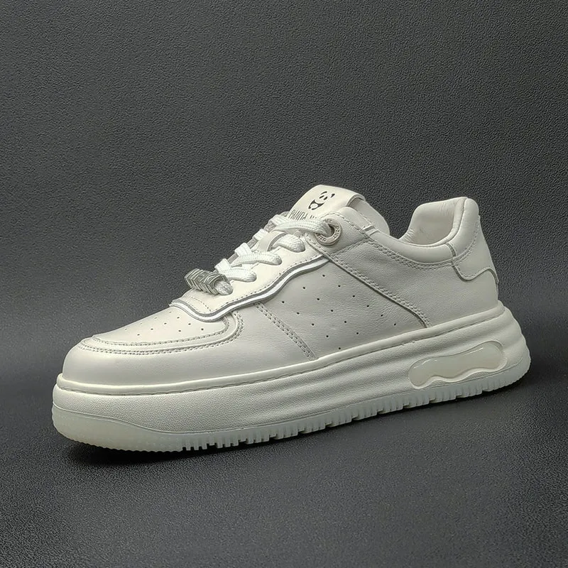 Men Fashion Breathable Leather Comfort Casual Sneakers