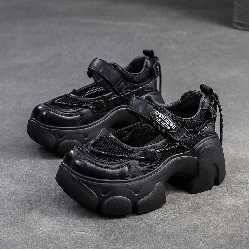 Women Breathable Mesh Casual Chunky Platform Sandals