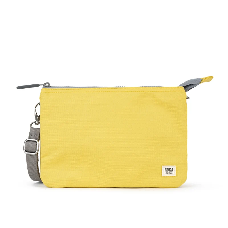 ROKA Carnaby Crossbody XL Lemonade Återvunnen Canvasväska