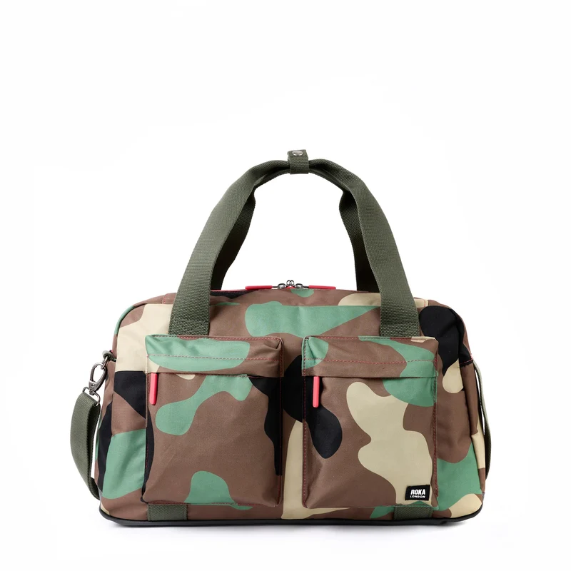 ROKA Gatwick Medium Återvunnen Canvasväska | Vintage Camo