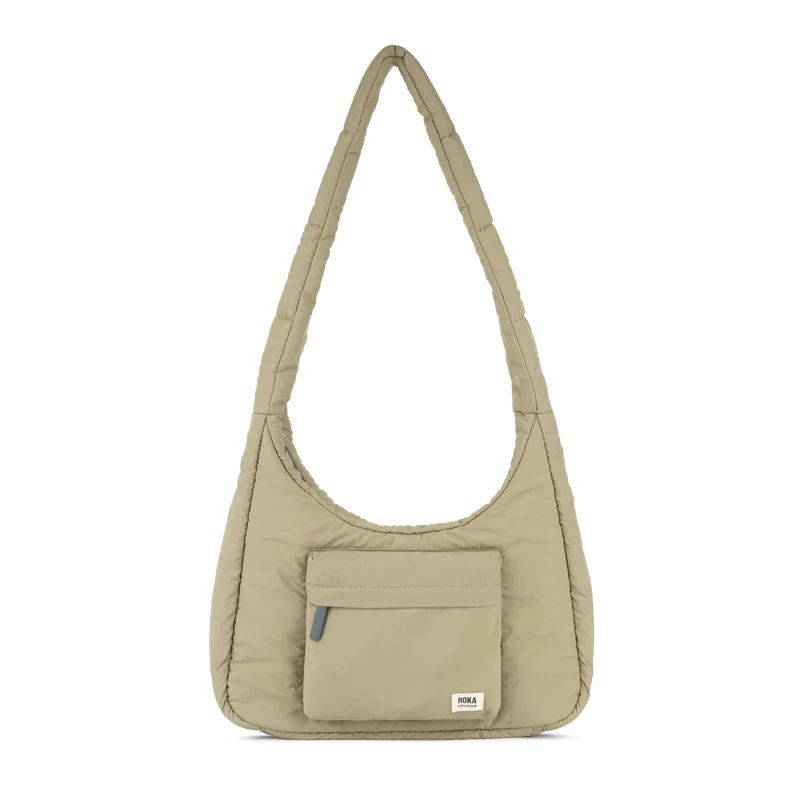 ROKA Belsize Taupe Medium Återvunnen Taslon Väska