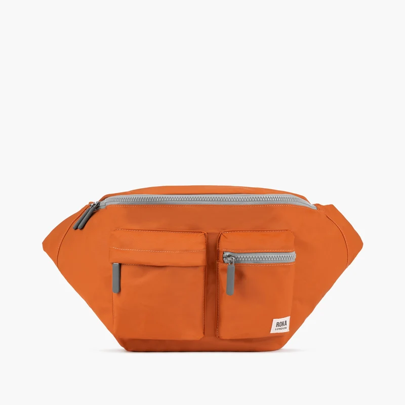 ROKA Oval M XL Återvunnen Nylonväska - Bränd Orange