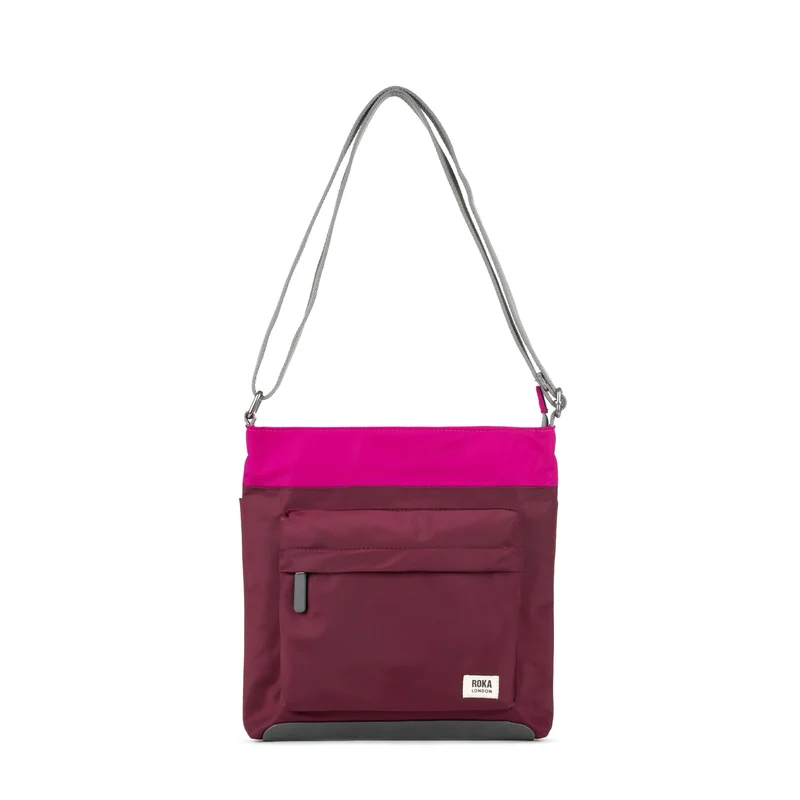 ROKA Kreativt avfall Kennington B Plum / Candy Medium Återvunnen Nylonväska