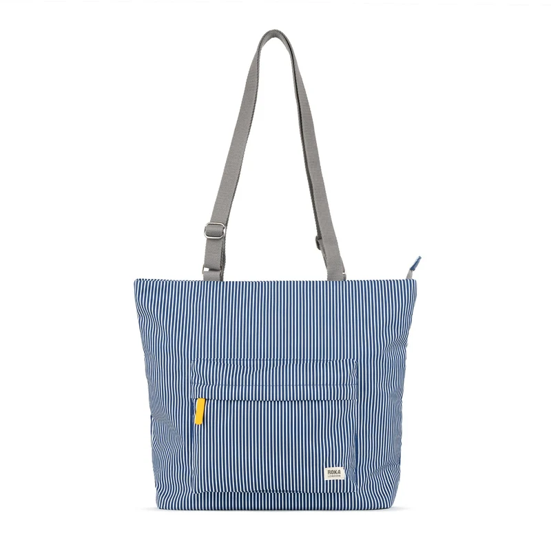 ROKA Trafalgar B Hickory Stripe Medium återvunnen canvasväska