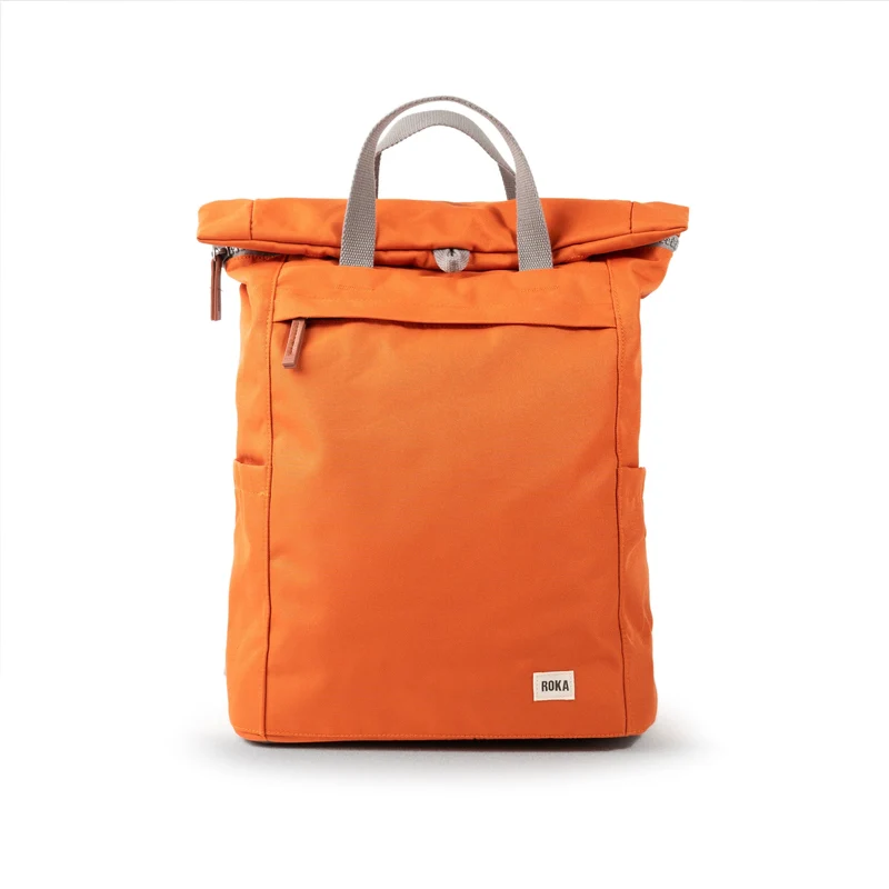 ROKA Finchley En stor Atomic Orange Canvasväska i återvunnen tyg
