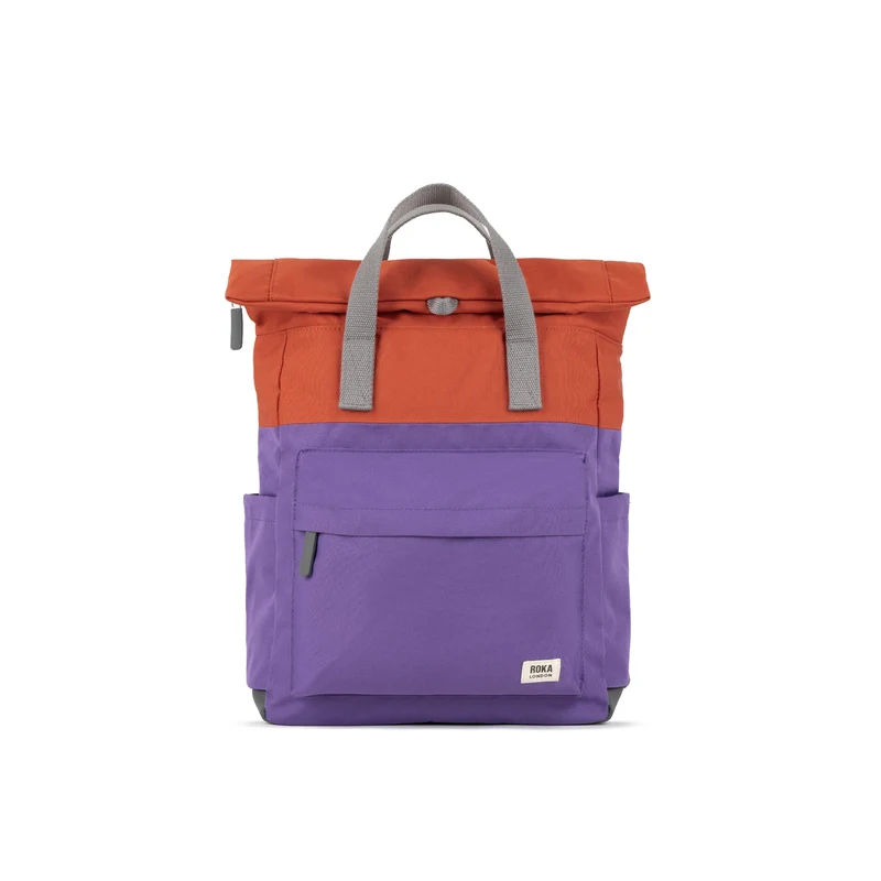 ROKA Kreativt avfall Canfield B Imperial Purple/Rooibos Medium Återvunnen Canvasväska