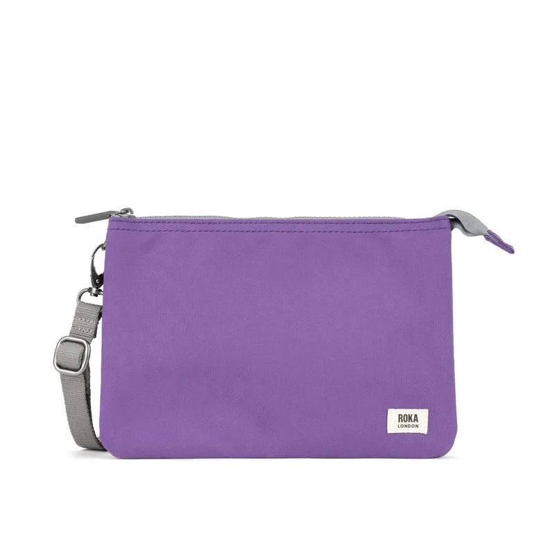 ROKA Carnaby Crossbodyväska i Imperial Purple XL i återvunnen canvas
