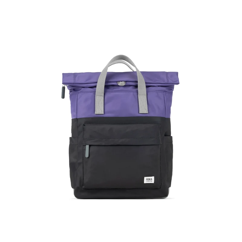 ROKA Kreativt avfall Canfield B Svart / Mulberry Medium Återvunnen Nylonväska